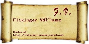 Flikinger Vénusz névjegykártya