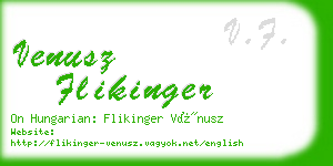 venusz flikinger business card